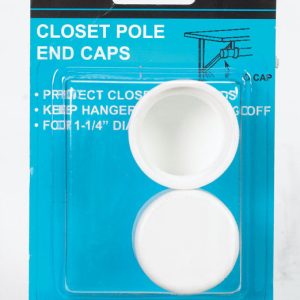 John Sterling Pro 1-1/4 in. L X 1-1/4 in. D White Plastic Closet Rod Support