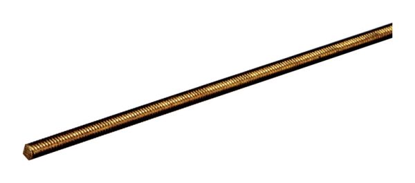 SteelWorks 3/16 in. D X 12 in. L Threaded Brass Rod 1 pk