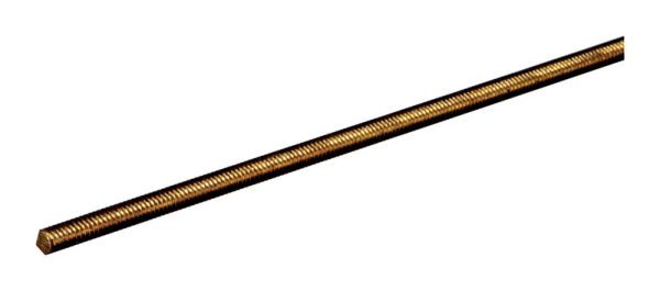Boltmaster 32 in. D X 12 in. L Threaded Brass Rod 1 pk