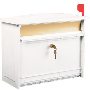 Gibraltar Mailboxes Mailsafe Contemporary Plastic Wall Mount White Mailbox