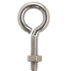 Hampton 3/16 in. X 1-1/2 in. L Stainless Stainless Steel Eyebolt Nut Included