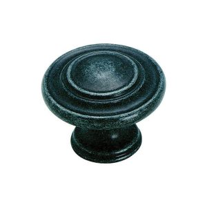 Amerock Inspirations Round Cabinet Knob 1-5/16 in. D 1 in. Wrought Iron 1 pk