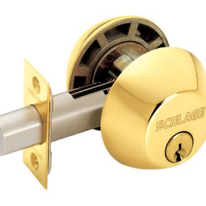 Schlage B-Series Bright Brass Double Cylinder Deadbolt