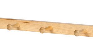 iDesign 32 in. L Brown Wood Small 6-Peg Rack 1 pk