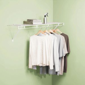 Rubbermaid 48 in. H X 12 in. W X 48 in. L Steel Wardrobe Shelf Kit