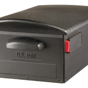 Gibraltar Mailboxes Mailsafe Classic Plastic Post Mount Black Mailbox