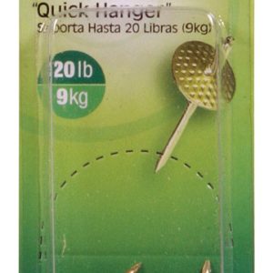 Hillman AnchorWire Brass-Plated One Piece Quick Hanger 20 lb 5 pk