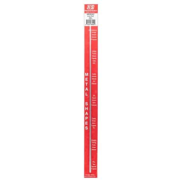K&S 12 in. L X 0.1 in. D Aluminum Rod 1 pk