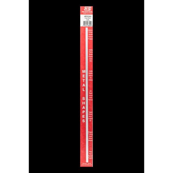 K&S 12 in. L X 0.2 in. D Aluminum Rod 1 pk