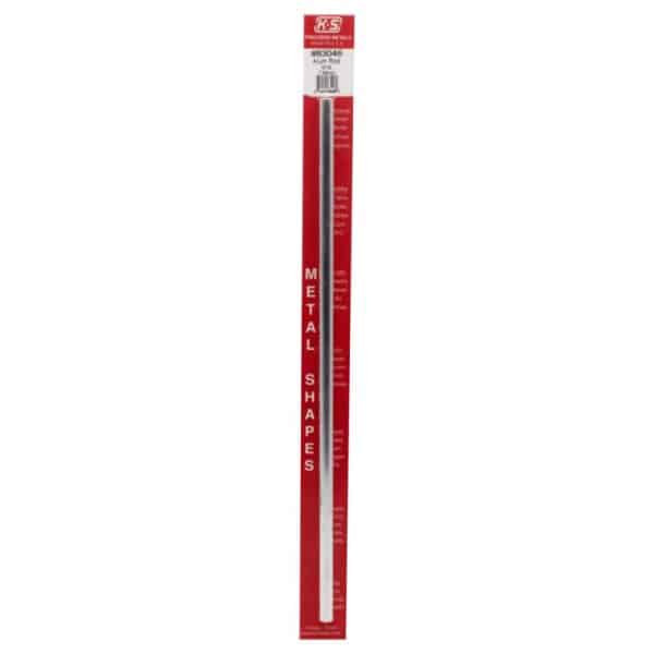 K&S 12 in. L X 0.3 in. D Aluminum Rod 1 pk