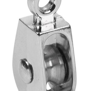 Campbell 1 in. D Nickel Copper Ridge Eye Single Eye Pulley