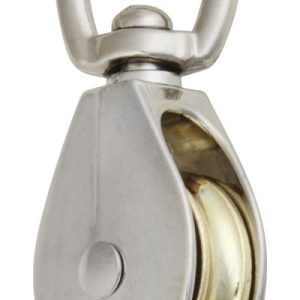 Campbell 1-1/2 in. D Nickel Copper Swivel Eye Swivel Single Eye Pulley