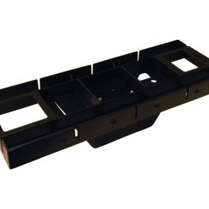 Gibraltar Mailboxes Black Polymer Mailbox Mounting Board .15 Ga. 17 in. L