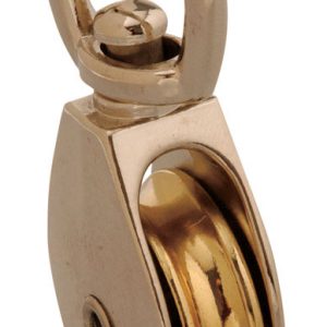 Campbell 1 in. D Nickel Copper Swivel Eye Swivel Single Eye Pulley