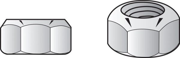 Hillman 1/4 in. Zinc-Plated Steel USS Nylon Lock Nut 4 pk