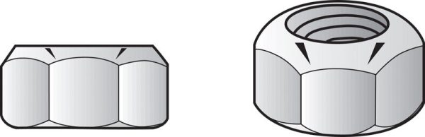 Hillman 10 in. Zinc-Plated Steel USS Nylon Lock Nut 5 pk