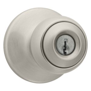 Kwikset Polo Satin Nickel Entry Knobs 1-3/4 in.