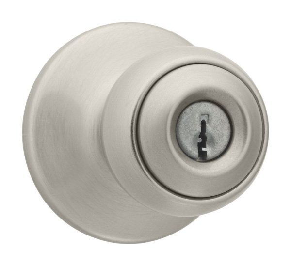 Kwikset Polo Satin Nickel Entry Knobs 1-3/4 in.