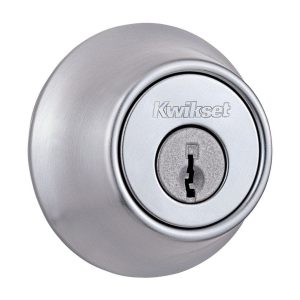 Kwikset Satin Chrome Metal Deadbolt