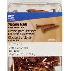 Hillman 1-1/2 in. Slate Copper Nail Flat Head