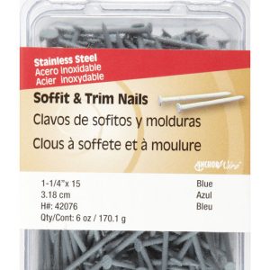 Hillman 1-1/4 in. Soffit and Trim Stainless Steel Nail Flat Head