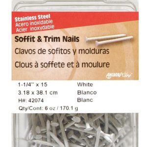 Hillman 1-1/4 in. Soffit and Trim Stainless Steel Nail Flat Head