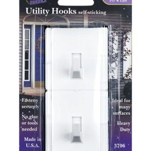 Magic Mounts Self Stick Adhesive Utility Hooks 4 lb 2 pk