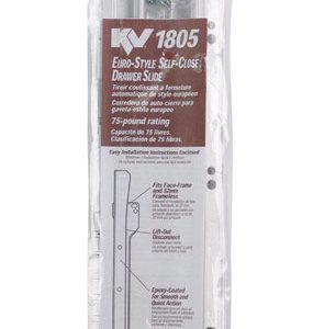 Knape & Vogt 18 in. L Steel Soft Close Drawer Slide 2 pk