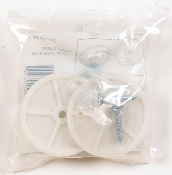 John Sterling Pro 1-5/8 in. L X 1-5/8 in. D White Plastic Rod Socket