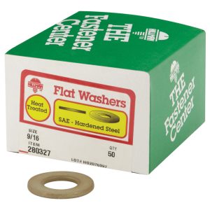 Hillman Yellow Dichromate Steel 9/16 in. SAE Flat Washer 50 pk