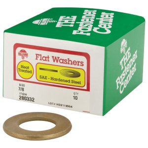 Hillman Yellow Dichromate Steel 7/8 in. SAE Flat Washer 10 pk