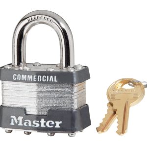 Master Lock 1.75 in. H X 1.75 in. W X 1-3/4 in. L Laminated Steel Dual Ball Bearing Locking Padlock