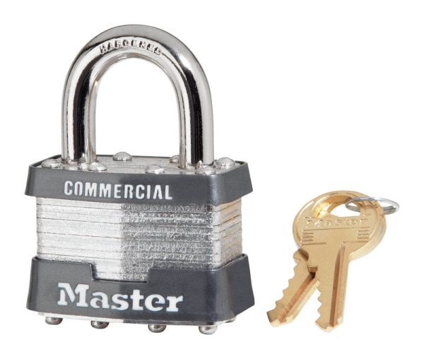 Master Lock 1.75 in. H X 1.75 in. W X 1-3/4 in. L Laminated Steel Dual Ball Bearing Locking Padlock