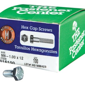 Hillman M6-1.00 mm D X 12 mm L Heat Treated Steel Hex Head Cap Screw 100 pk