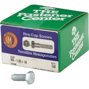 Hillman M6-1.00 mm D X 16 mm L Heat Treated Steel Hex Head Cap Screw 100 pk