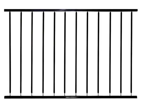 The Village Ironsmith 32 in. H X 72 in. W X 1.3 in. L Ornamental Iron Railing