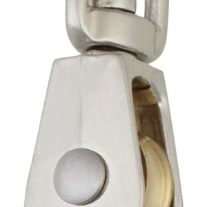 Campbell 3/4 in. D Nickel Copper Swivel Eye Single Sheave Swivel Eye Pulley