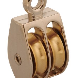 Campbell 3/16 in. D Nickel Copper Ridge Eye Double Sheave Rigid Eye Pulley