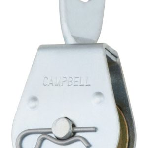 Campbell 1-1/2 in. D Zinc Plated Steel Swivel Eye Single Sheave Swivel Eye Pulley