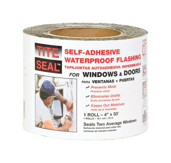 Tite Seal 4 in. W X 33 ft. L Rubber Self-Adhesive Waterproof Flashing White