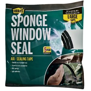 M-D Black Foam Weather Stripping Tape For Doors and Windows 10 ft. L X 3/8 in.