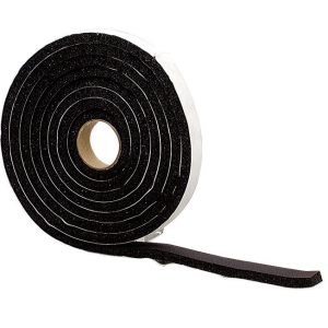M-D Black Rubber Weather Stripping Tape For Windows 10 ft. L X 3/8 in.