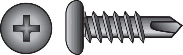 Hillman No. 10-16 X 5/8 in. L Phillips Pan Head Sheet Metal Screws 100 pk