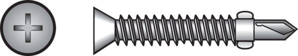Hillman No. 12-24 X 2 in. L Phillips Flat Head Sheet Metal Screws 100 pk