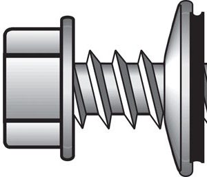 Hillman No. 10 X 1 in. L Hex Hex Washer Head Self- Drilling Screws 100 pk