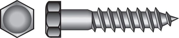 Hillman 5/16 in. X 1-1/4 in. L Hex Zinc-Plated Steel Lag Screw 100 pk