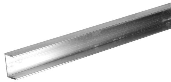 Boltmaster 0.0625 in. X 1/4 in. W X 8 ft. L Mill Aluminum Trim Channel