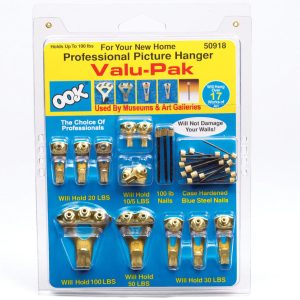 Ook Brass-Plated Assorted Picture Hanging Set 100 lb 34 pk