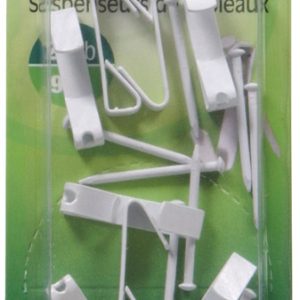 Hillman AnchorWire Steel-Plated White Standard Picture Hanger 20 lb 8 pk