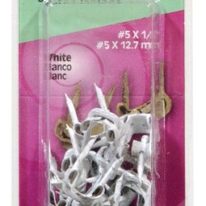 Hillman No. 5 X 1/2 in. W X 1/2 in. L White Steel Insualted Staples 5 Ga. 25 lb